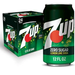 7up Zero Sugar Lemon Lime Soda Cans Multipack - 24-12 Fl. Oz.