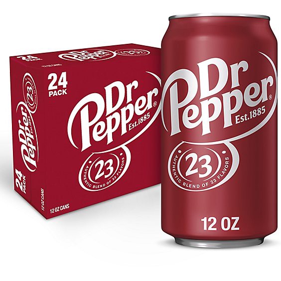 slide 1 of 1, Dr Pepper Soda Pack In Cans - 24-12 Fl. Oz., 24 ct; 12 fl oz