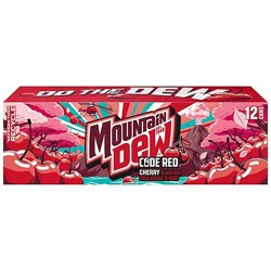 Mtn Dew Soda Code Red - 12-12 Fl. Oz.