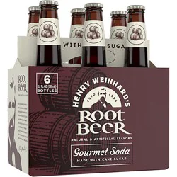 Henry Weinhards Root Beer 0% Abv Bottles - 6-12 Fl. Oz.