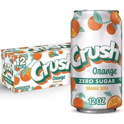Crush Zero Sugar Orange Soda In Cans - 12-12 Fl. Oz.