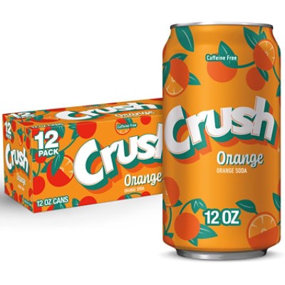 slide 1 of 1, Crush Orange Soda In Cans - 12-12 Fl. Oz., 12 ct; 12 fl oz