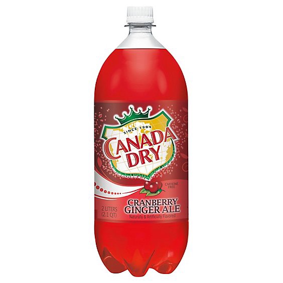 slide 1 of 1, Canada Dry Cranberry Ginger Ale Soda Bottle - 2 Liter, 2 liter