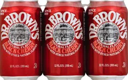 Dr Browns Black Cherry Soda - 6-12 Fl. Oz.
