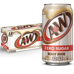A&w Zero Sugar Root Beer Soda Can - 12-12 Fl. Oz.