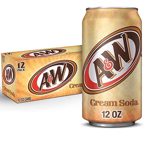 slide 1 of 1, A&w Cream Soda In Can - 12-12 Fl. Oz., 12 ct; 12 fl oz