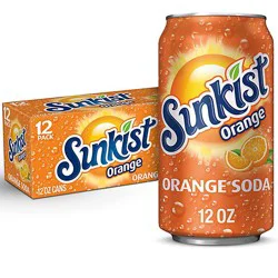 Sunkist Orange Soda In Can - 12-12 Fl. Oz.