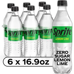 Sprite Zero Sugar Lemon Lime Diet Soda Pop Soft Drinks Pack - 6-16.9 Fl. Oz.