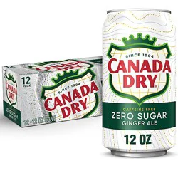 Canada Dry Zero Sugar Ginger Ale Soda Cans - 12-12 Fl. Oz.
