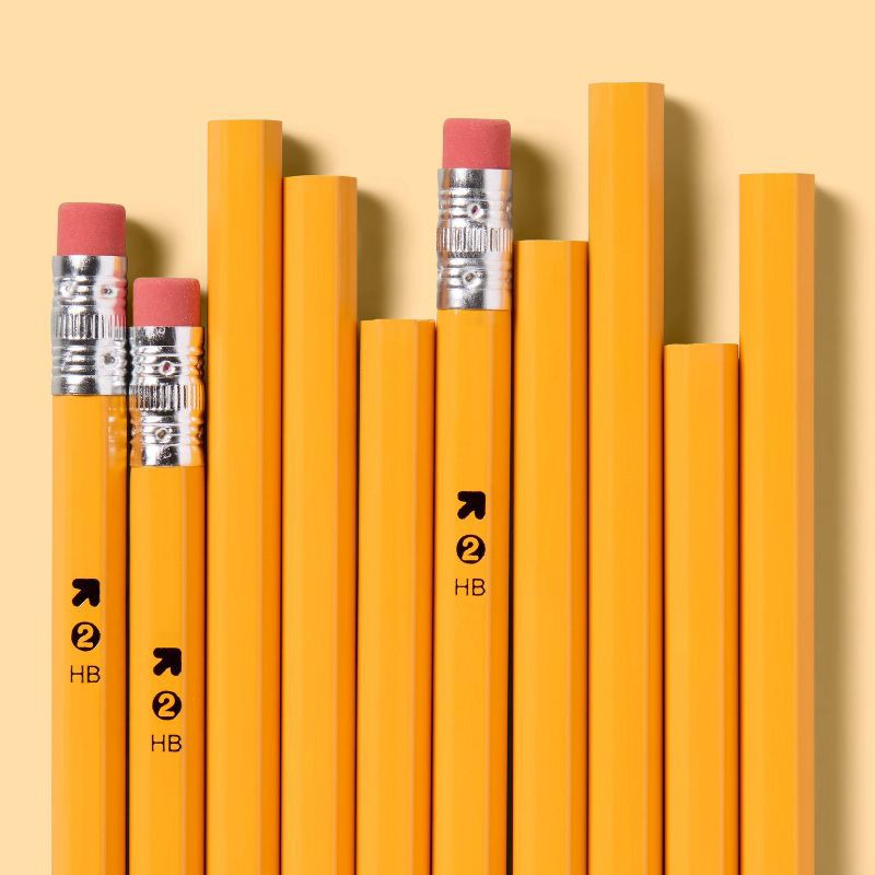 slide 2 of 3, #2 Wood Pencils 24ct - up&up™: School Supplies, No. 2 Wooden Drawing Pencils, Erasable, 2.05mm Point, Ages 3+, 24 ct