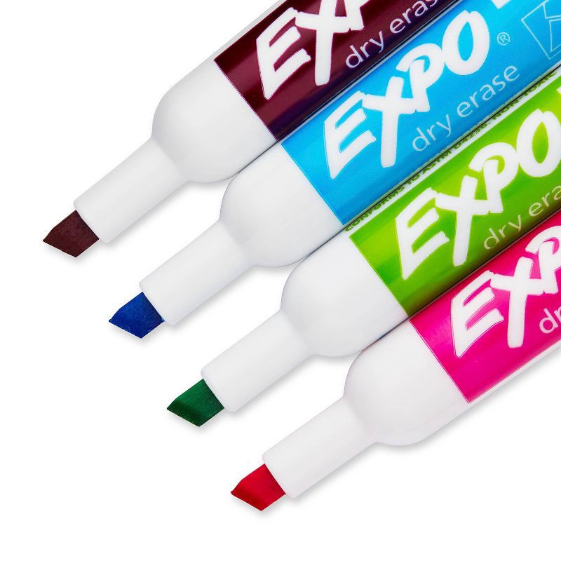 slide 3 of 6, Expo 4pk Dry Erase Markers Chisel Tip Tropical Multicolored, 4 ct