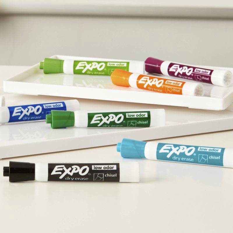slide 5 of 6, Expo 4pk Dry Erase Markers Chisel Tip Tropical Multicolored, 4 ct