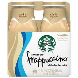 Starbucks Frappuccino Coffee Drink Chilled Vanilla - 4-9.5 Fl. Oz.