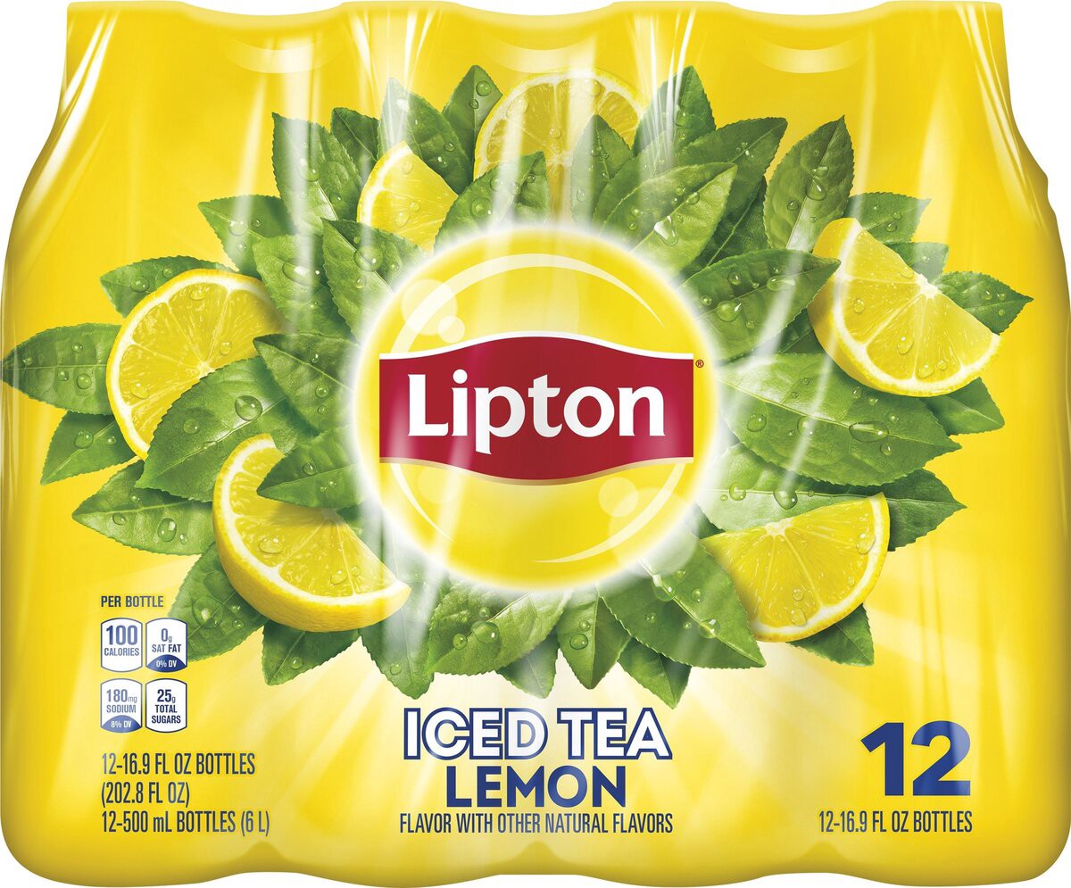 slide 3 of 6, Lipton Iced Tea Lemon - 12-16.9 Fl. Oz., 12 ct; 16.9 fl oz