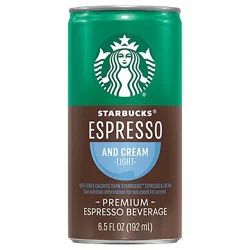 Starbucks Doubleshot Espresso Beverage Espresso & Cream Light - 6.5 Fl. Oz.