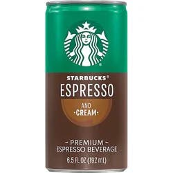 Starbucks Doubleshot Espresso Beverage Espresso & Cream - 6.5 Fl. Oz.
