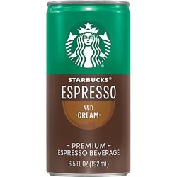 Starbucks Doubleshot Espresso Beverage Espresso & Cream - 6.5 Fl. Oz.