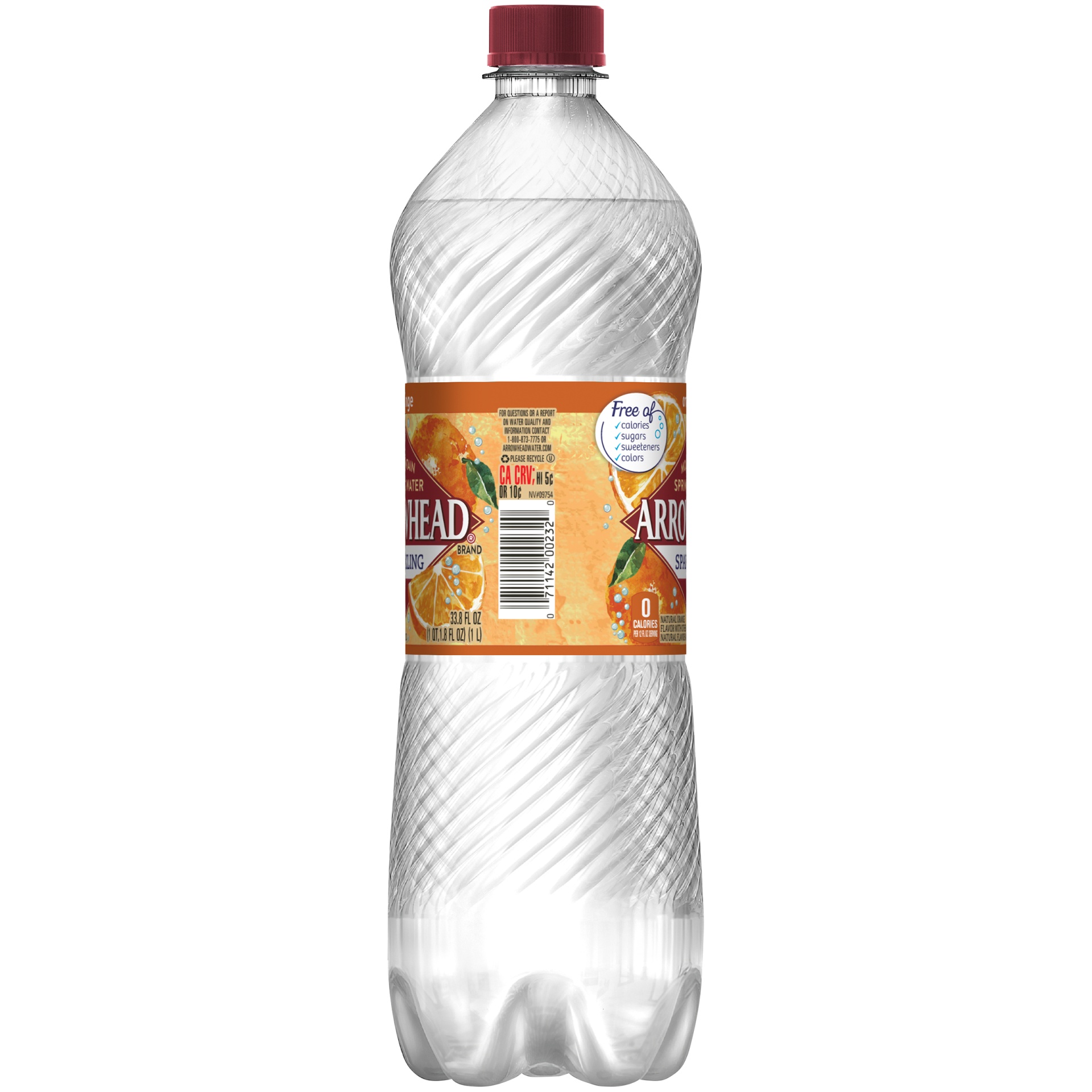 slide 4 of 6, Arrowhead Mandarin Orange Sparkling Mountain Spring Water - 1 liter, 1 liter