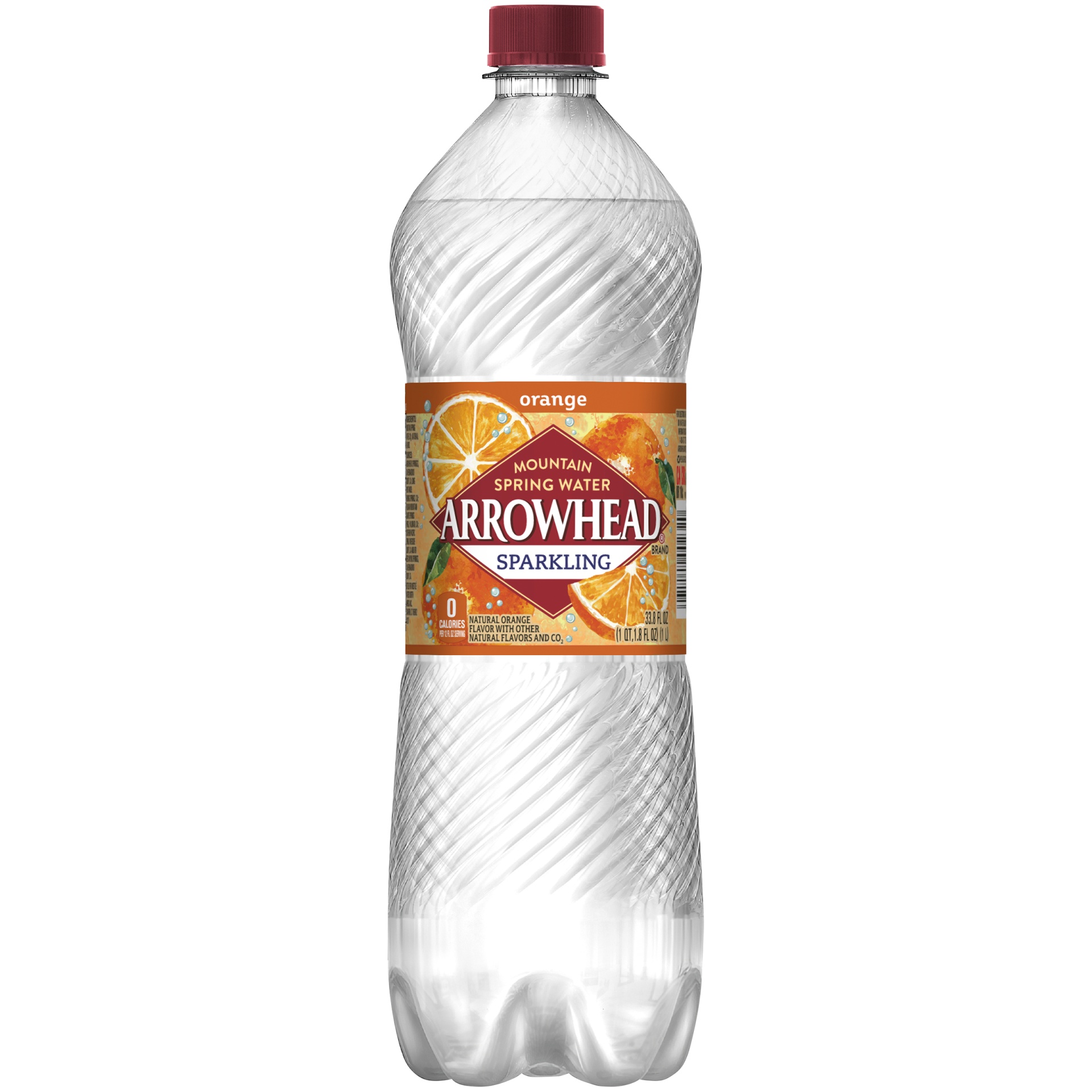 slide 2 of 6, Arrowhead Mandarin Orange Sparkling Mountain Spring Water - 1 liter, 1 liter