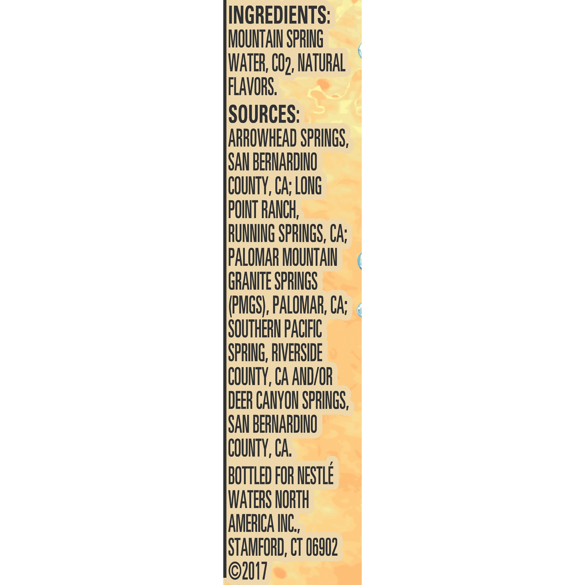 slide 6 of 6, Arrowhead Mandarin Orange Sparkling Mountain Spring Water - 1 liter, 1 liter