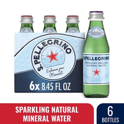 slide 1 of 1, S.pellegrino Sparkling Natural Mineral Water - 6-8.45 Fl. Oz., 6 ct; 8.45