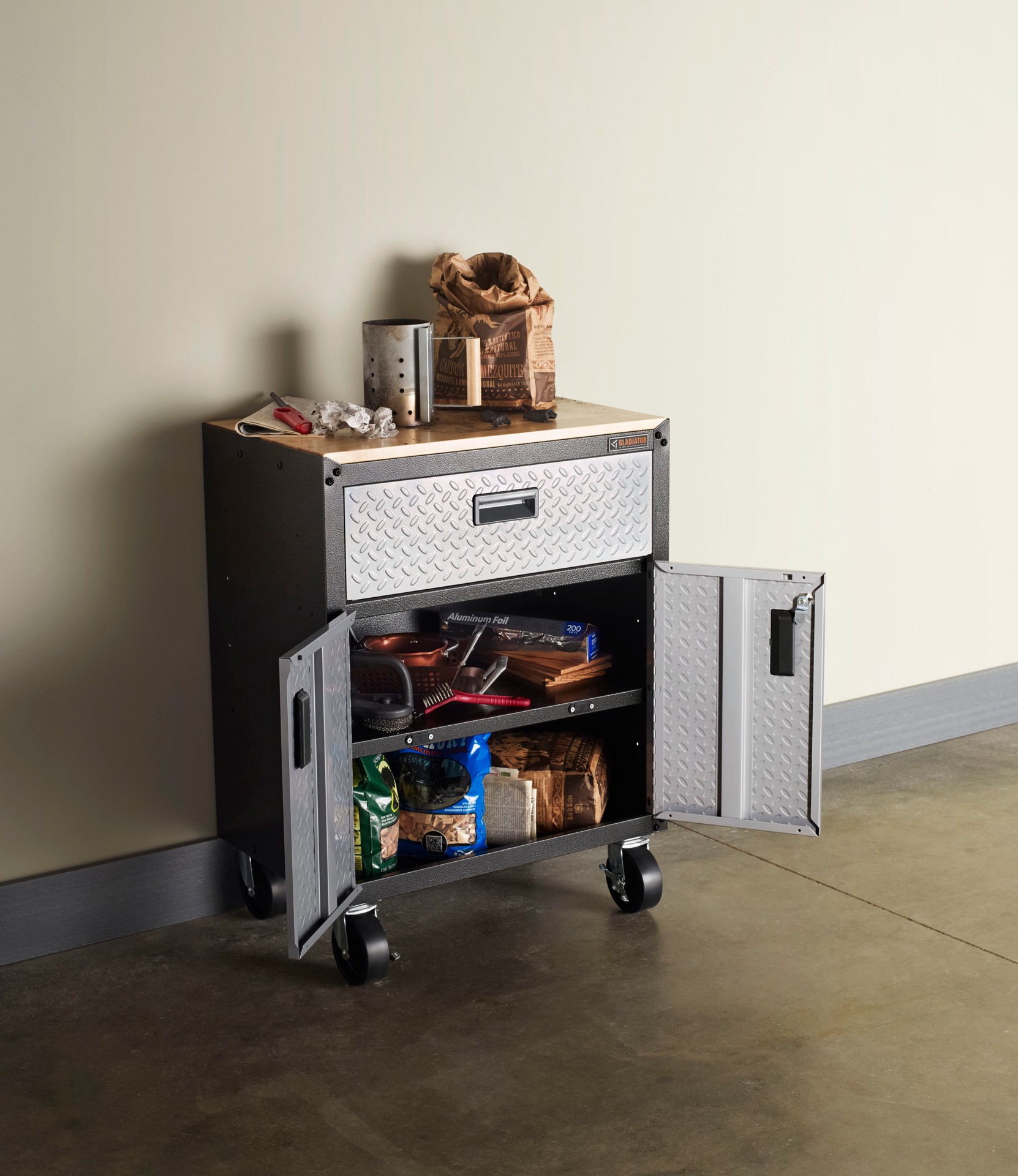 slide 2 of 6, Gladiator Ready-to-Assemble 4 -Pack 5-in Plastic Swivel Caster, 1 ct