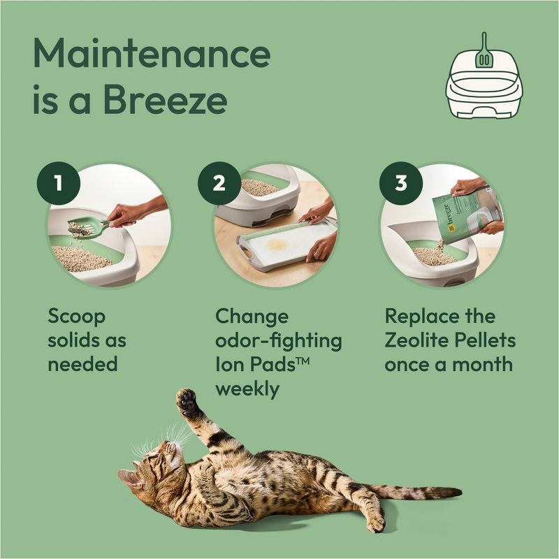 slide 6 of 13, Purina Tidy Cats BREEZE Litter Box System Starter Kit Odor Control Litter Box, Litter Pellets & Pads - 7.8lbs, 7.8 lb