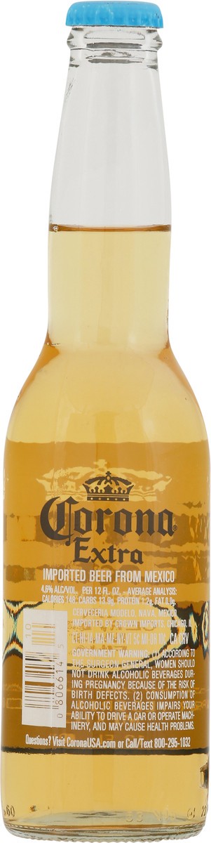 slide 5 of 9, Corona Extra Mexican Lager Import Beer, 12 fl oz Bottle, 4.6% ABV, 1 liter