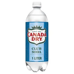 Canada Dry Club Soda Bottle - 1 Liter