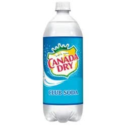 Canada Dry Club Soda Bottle - 1 Liter