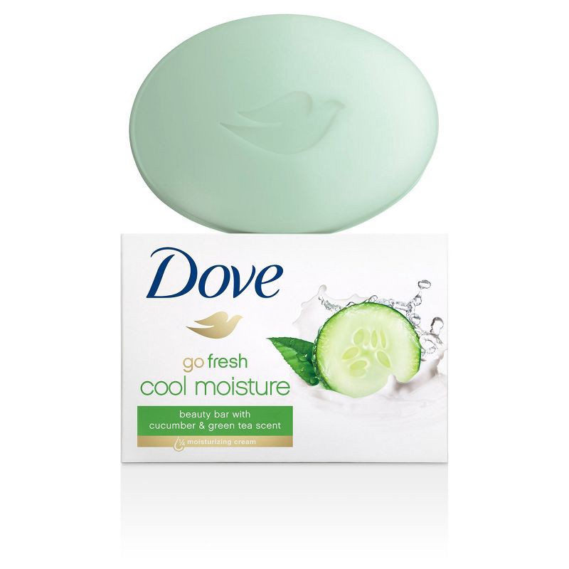 slide 6 of 6, Dove Beauty Cool Moisture Beauty Bar Soap - Cucumber & Green Tea - 4pk - 3.75oz each, 4 ct; 3.75 oz