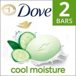 Dove Beauty Cool Moisture Beauty Bar Soap - Cucumber & Green Tea - 2pk - 3.75oz each