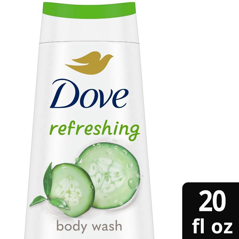slide 1 of 8, Dove Beauty Dove Refreshing Body Wash - Cucumber & Green Tea - 20 fl oz, 20 fl oz