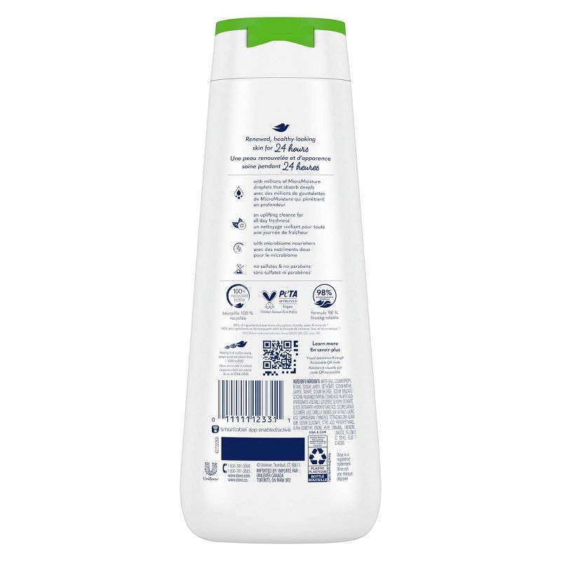 slide 3 of 8, Dove Beauty Dove Refreshing Body Wash - Cucumber & Green Tea - 20 fl oz, 20 fl oz