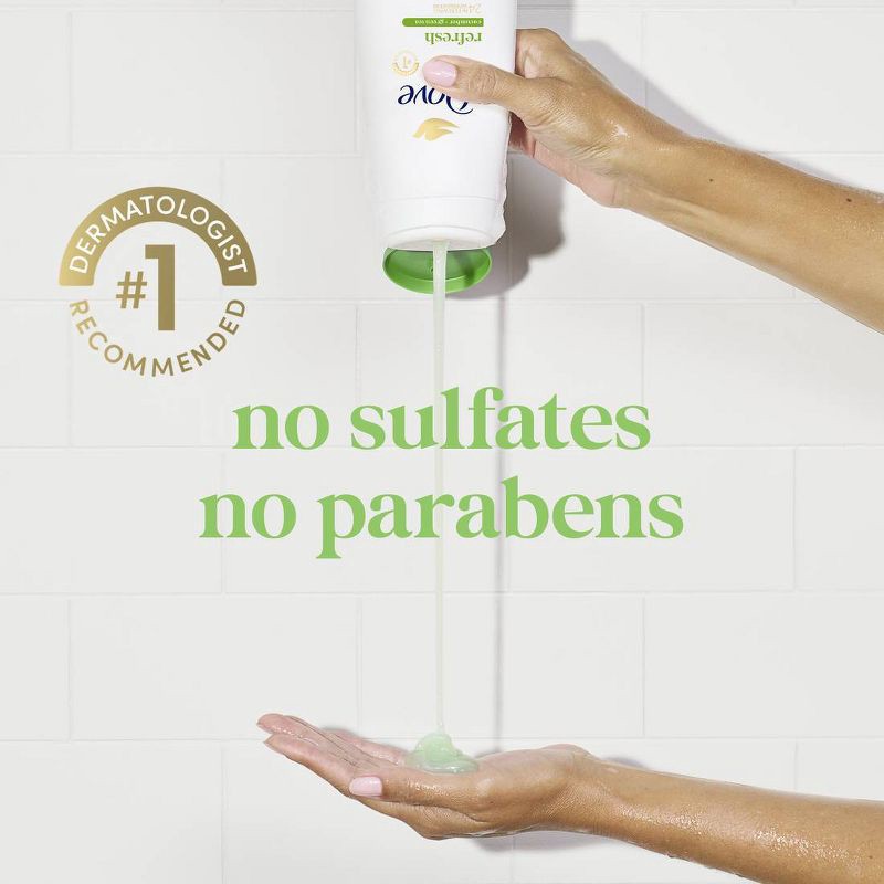 slide 8 of 12, Dove Beauty Dove Refresh Body Wash Cucumber & Green Tea 24hr Lotion-Soft Skin - 20 fl oz, 20 fl oz