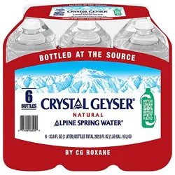 Crystal Geyser Spring Water Natural Alpine - 6-1 Liter