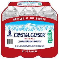 Crystal Geyser Spring Water Natural Alpine - 6-1 Liter