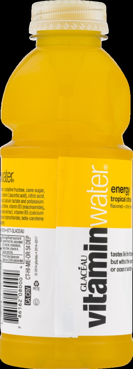 slide 9 of 9, vitaminwater energy tropical citrus - 20 fl oz Bottle, 