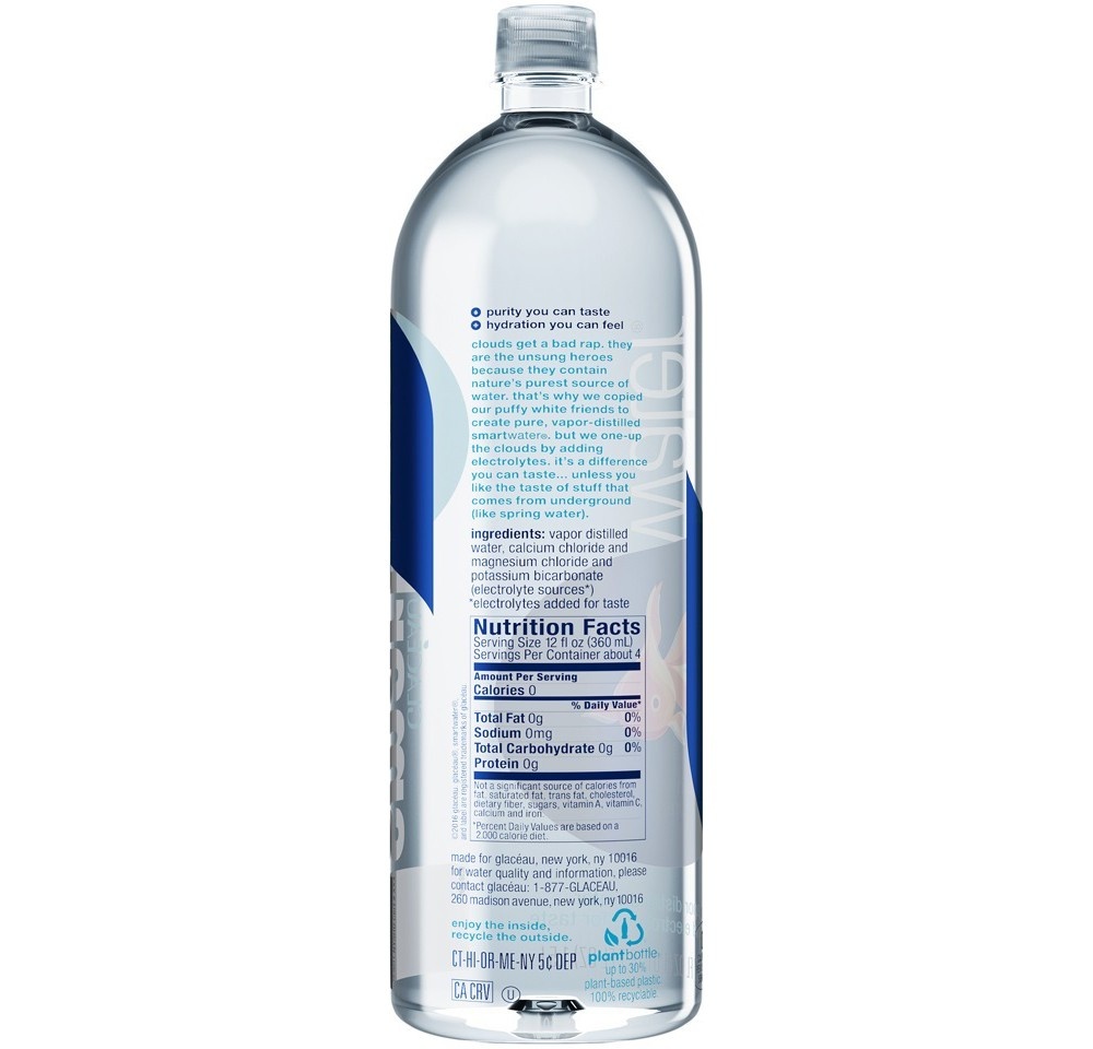 slide 2 of 3, smartwater - 1.5 L (50.7 fl oz) Bottle, 1.5 liter