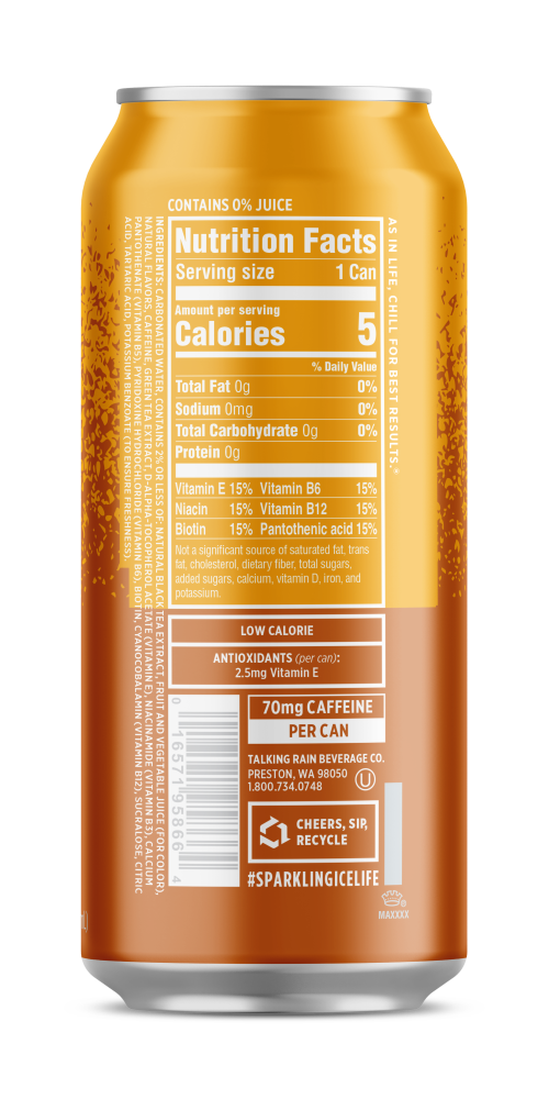 slide 3 of 3, Sparkling Ice Caffeine Tea Lemonade - 16 fl oz, 