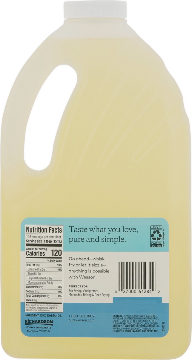 slide 2 of 9, Wesson Pure Vegetable Oil 64 fl oz, 64 fl oz