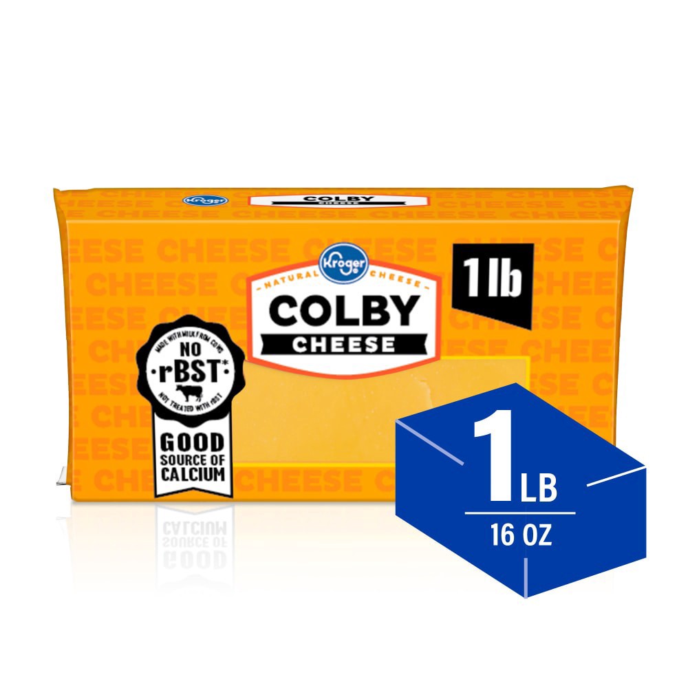 slide 3 of 3, Kroger Colby Cheese Bar, 16 oz