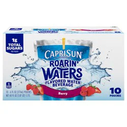Capri Sun Roarin' Waters Berry Flavored with other natural flavor Water Beverage, 10 ct Box, 6 fl oz Drink Pouches