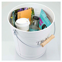 slide 4 of 9, Interdesign White Pail Waste Can, 1 ct