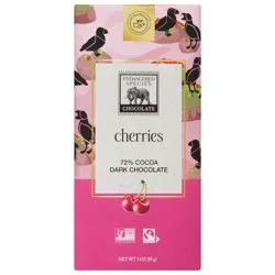 Endangered Species Dark Chocolate With Cherries Chocolate Bar