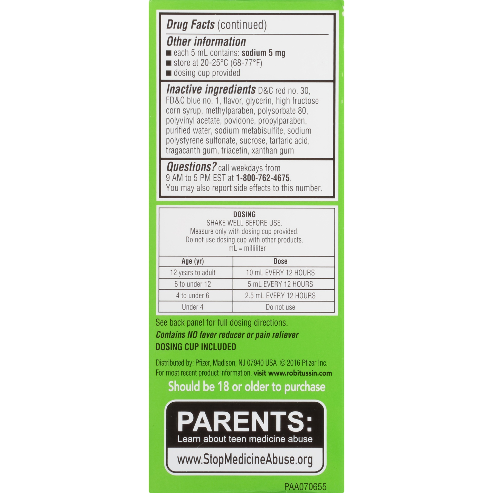 slide 3 of 6, Robitussin Extended-Release 12 Hour Cough Relief (3 fl. oz. Bottle, Grape Flavor), Alcohol-free Cough Suppressant, 3 oz