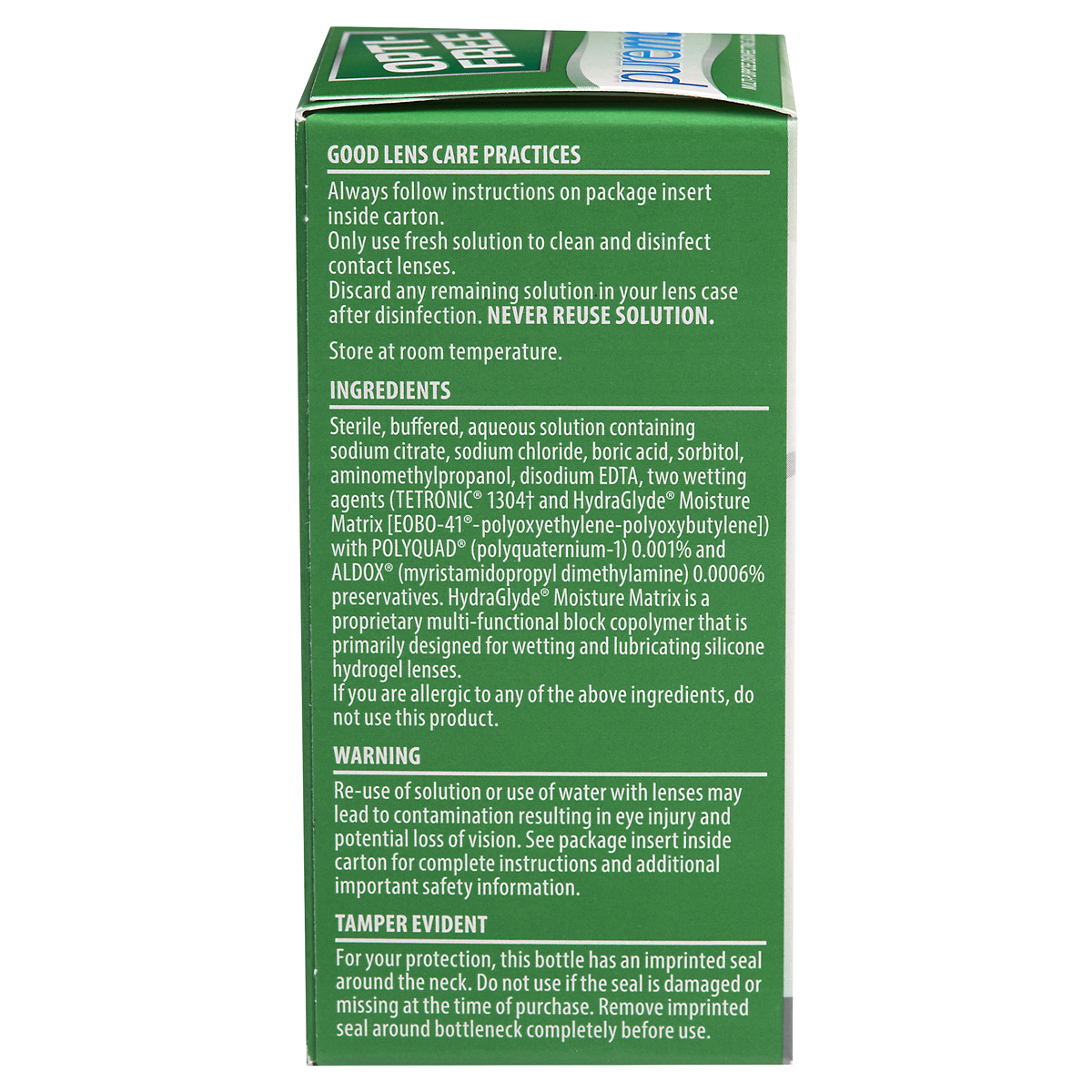 slide 2 of 2, Opti-Free Travel Size Pure Moist All Day Comfort Multi-purpose Disinfecting Solution, 2 fl oz