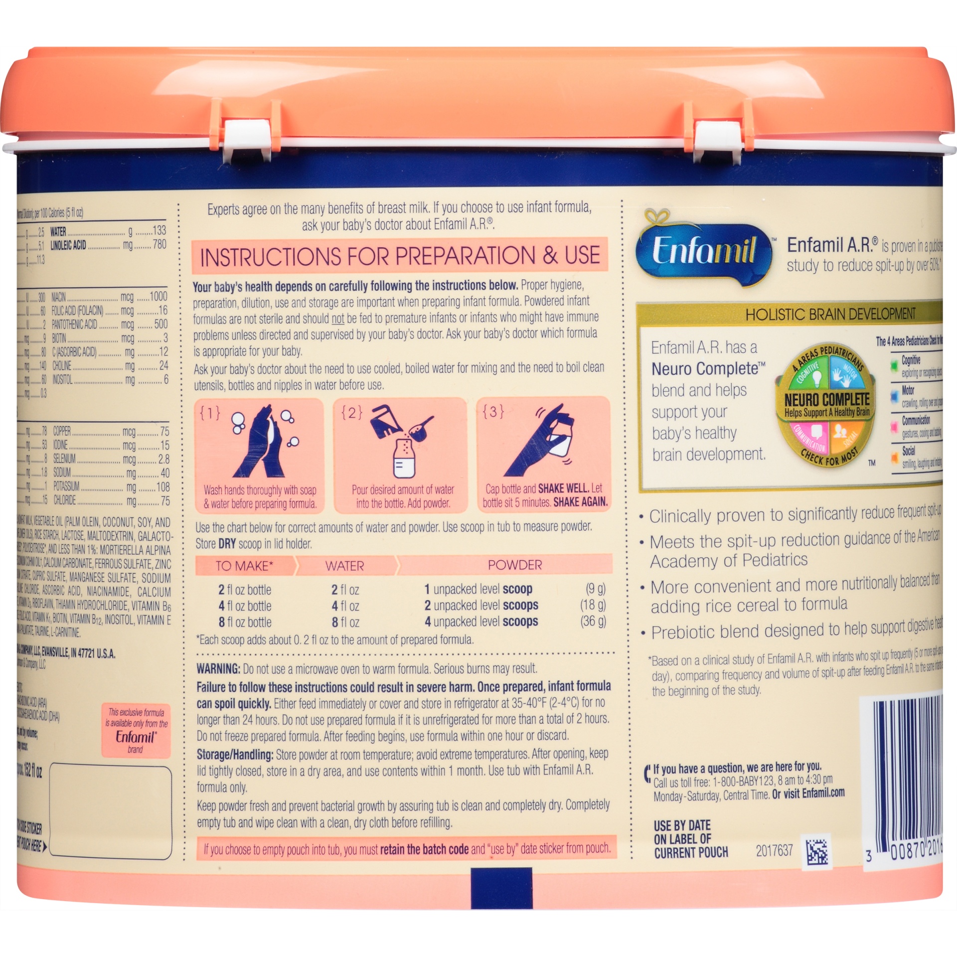 slide 2 of 8, Enfamil A.R. For Spitup Infant Formula, 21.5 oz