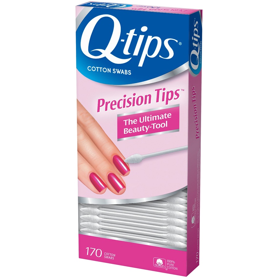 slide 2 of 2, Q-Tips Cotton Swabs Q Tips Precision Cotton Tips, 170 Count, 170 ct