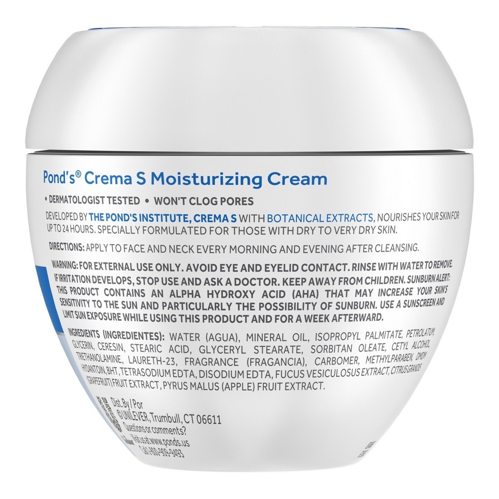 slide 5 of 5, PONDS Crema S Humectante Nutritiva (Nourishing Moisturizer), 14.1 oz